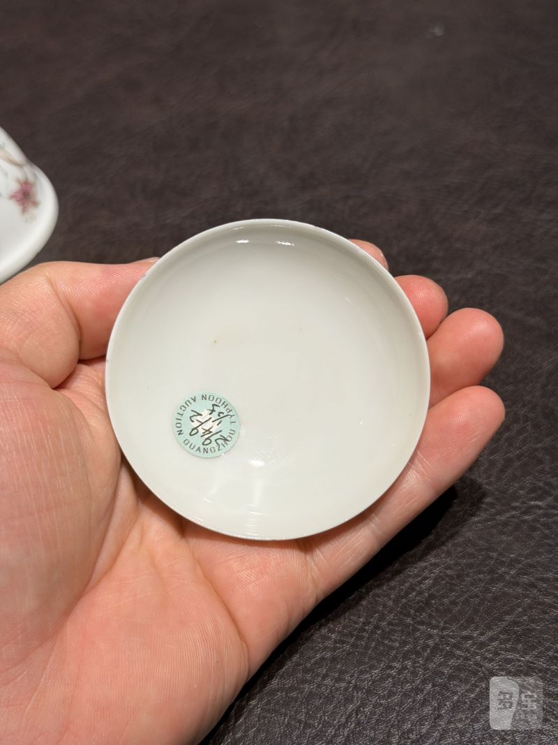 清乾隆 粉彩花鸟纹茶具一套25件 - 图35